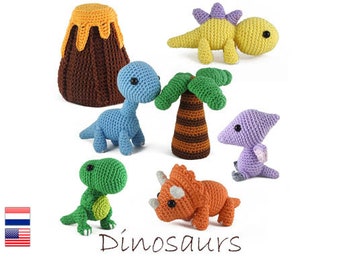 Crochet pattern for beginners - Dinosaurs (amigurumi)