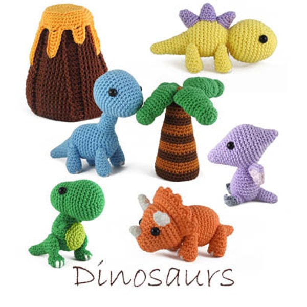 Crochet pattern for beginners - Dinosaurs (amigurumi)