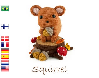 Crochet pattern Squirrel Amigurumi