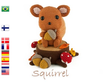 Crochet pattern Squirrel Amigurumi