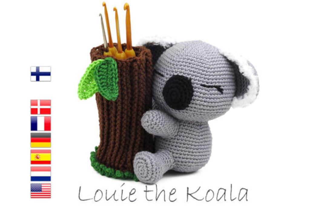 Crochet Pattern Louie the Koala - Amigurumi - Stuffed Animal - Etsy