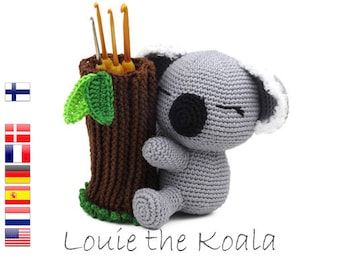 Patrón de ganchillo Louie el Koala - Amigurumi - peluche
