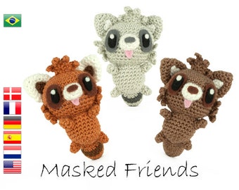 Crochet pattern Masked Friends