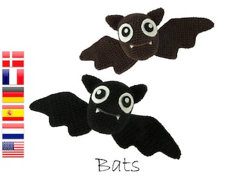 Crochet pattern Bats - amigurumi - Halloween