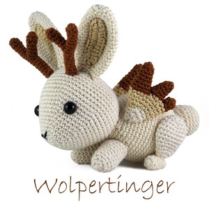 Crochet pattern Wolpertinger - amigurumi - bunny - rabbit - plush - toy