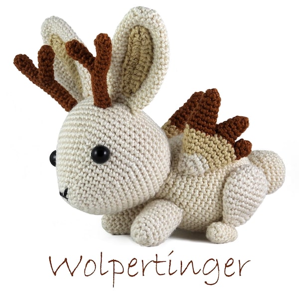 Crochet pattern Wolpertinger - amigurumi - bunny - rabbit - plush - toy