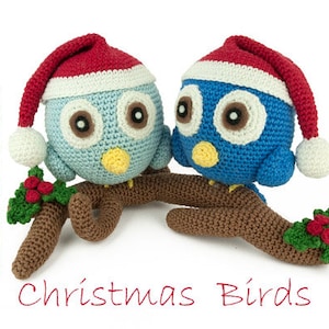 Crochet pattern Christmas birds