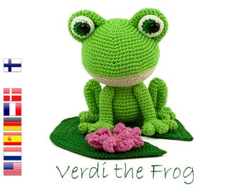 Crochet pattern Verdi the Frog Amigurumi