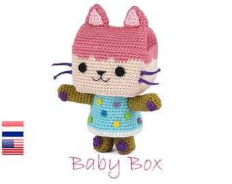 Crochet pattern Baby Box - Gabby's Dollhouse - amigurumi - stuffed animal - cat