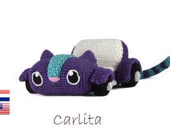 Crochet pattern Carlita - Gabby's Dollhouse - Amigurumi - car - cat