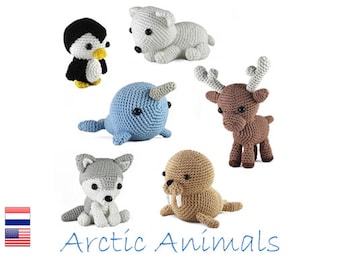 Crochet pattern for beginners - Arctic Animals - Amigurumi - stuffed animals