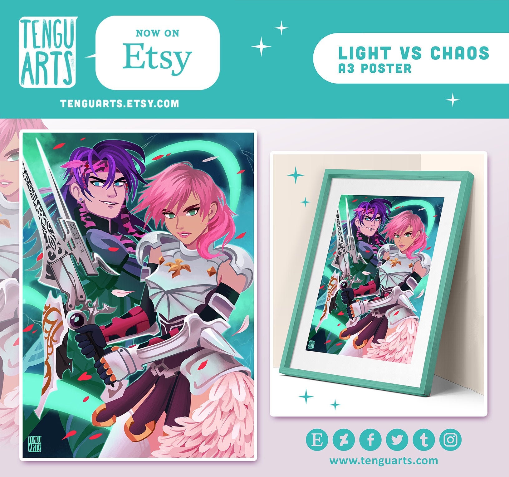 FF XIII-2 Light Vs Chaos : A3 Fan Art Poster - Etsy