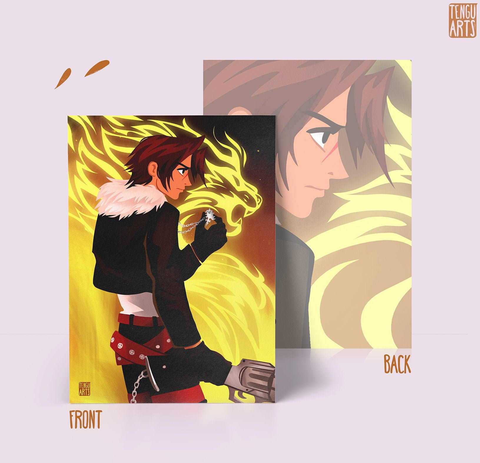FFVIII Squall Leonhart : A5 Double-sided Art Card - Etsy