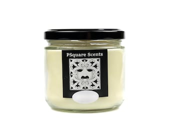 Soy Candle, S to Z, 12oz, PRESSED COTTON WICK, Spring, Holiday, Love, Scented Candle, Fragrant, jar candle, 100% Vegetable wax, Gift
