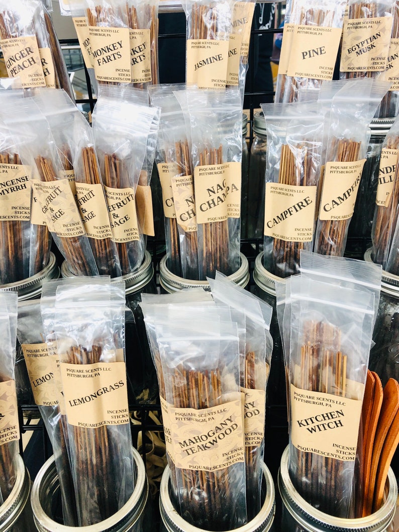 INCENSE SAMPLE PACKS Pick 10 Scents 2 Sticks per Scent in Etsy