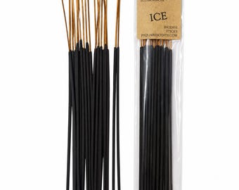 ICE Incense Sticks | Hand Dipped Fresh Masculine Incense | Cool Cologne Home Fragrance | Clean Luxury Scent | Relaxing Gift