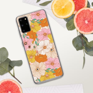 Groovy Floral-Flower-Galaxy Case -Galaxy S10/S10+/S10e-Galaxy S20-S20plus/S20 Ultra-Galaxy S21/S21plus/S21ultra-GalaxyS22/S22plus/S22ultra
