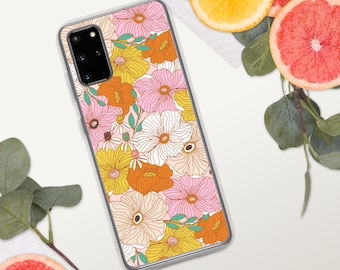 Groovy Floral-Flower-Galaxy Case -Galaxy S10/S10+/S10e-Galaxy S20-S20plus/S20 Ultra-Galaxy S21/S21plus/S21ultra-GalaxyS22/S22plus/S22ultra
