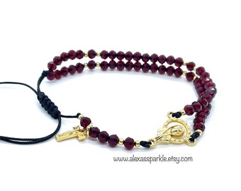 Catholic Mary Rosary Thread Bracelet - Rosario Catolico Maria Pulsera de Hilo