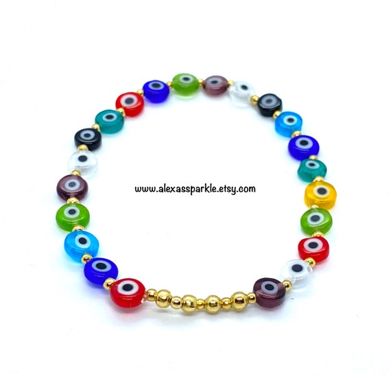 Buy Evil Eye Flat Bead Protection Bracelet Pulsera Protecci n Mal