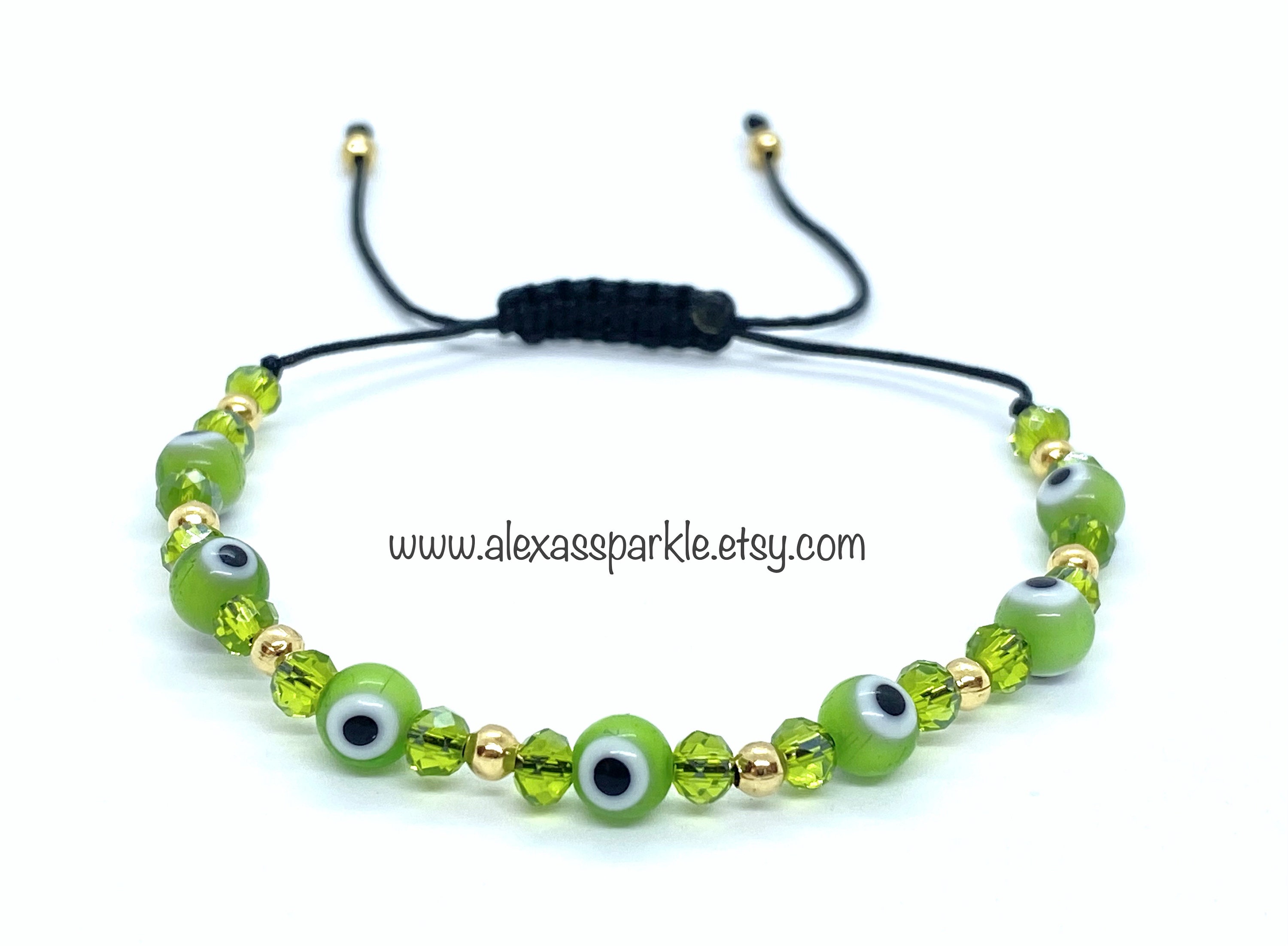 green ojo bracelet