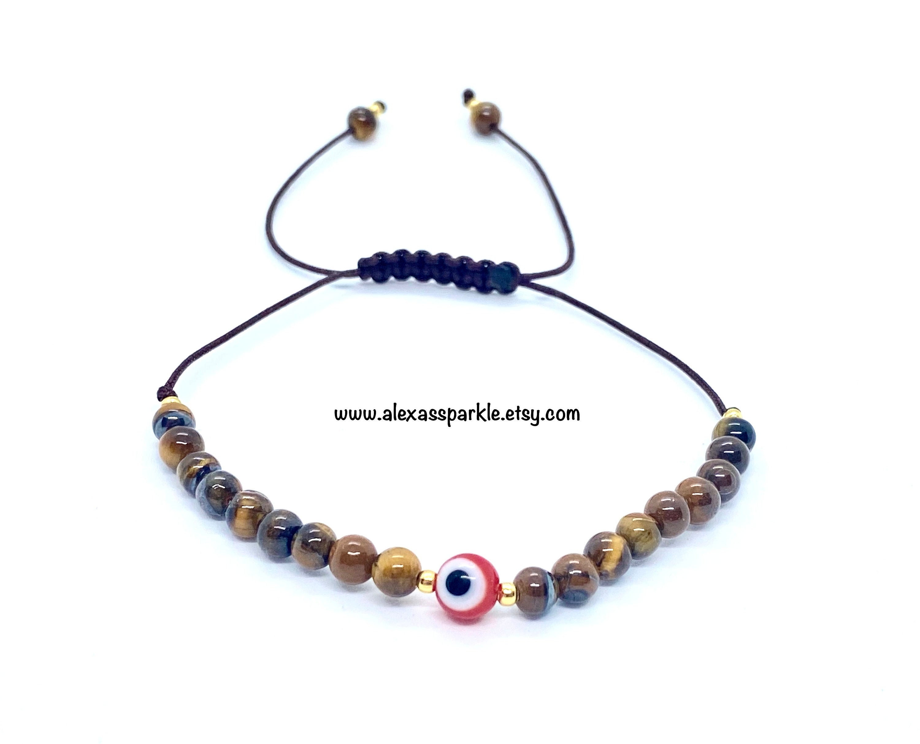 Tiger Eye and Turkish Evil Eye Men and Women Bracelet Etsy