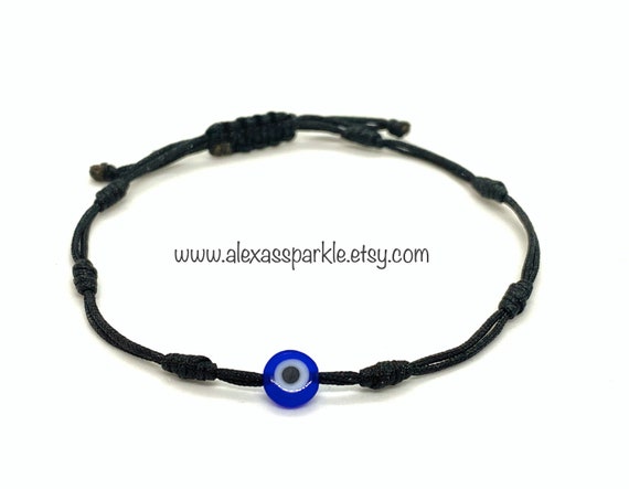 Buy Seven 7 Knot Black Thread Bracelet With Evil Eye Pulsera Negra Siete 7  Nudos Con Ojo Online in India 