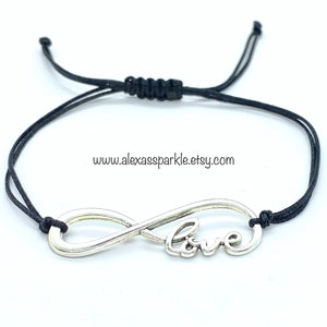 Love Infinity Thread Bracelet Antique Color- Pulsera de hilo con dije Infinito Love