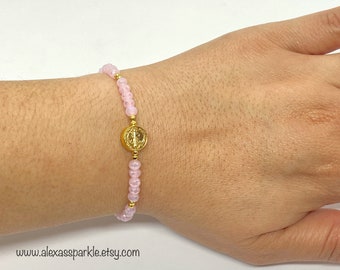 First Communion, Baptism, Confirmation Pink Bracelets Dozen (12) - Pulseras Rosa Primera Comunión, Confirmacion, Bautizo Docena (12)