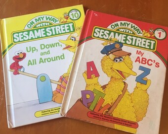 Set of 2 Sesame Street "On My Way" books