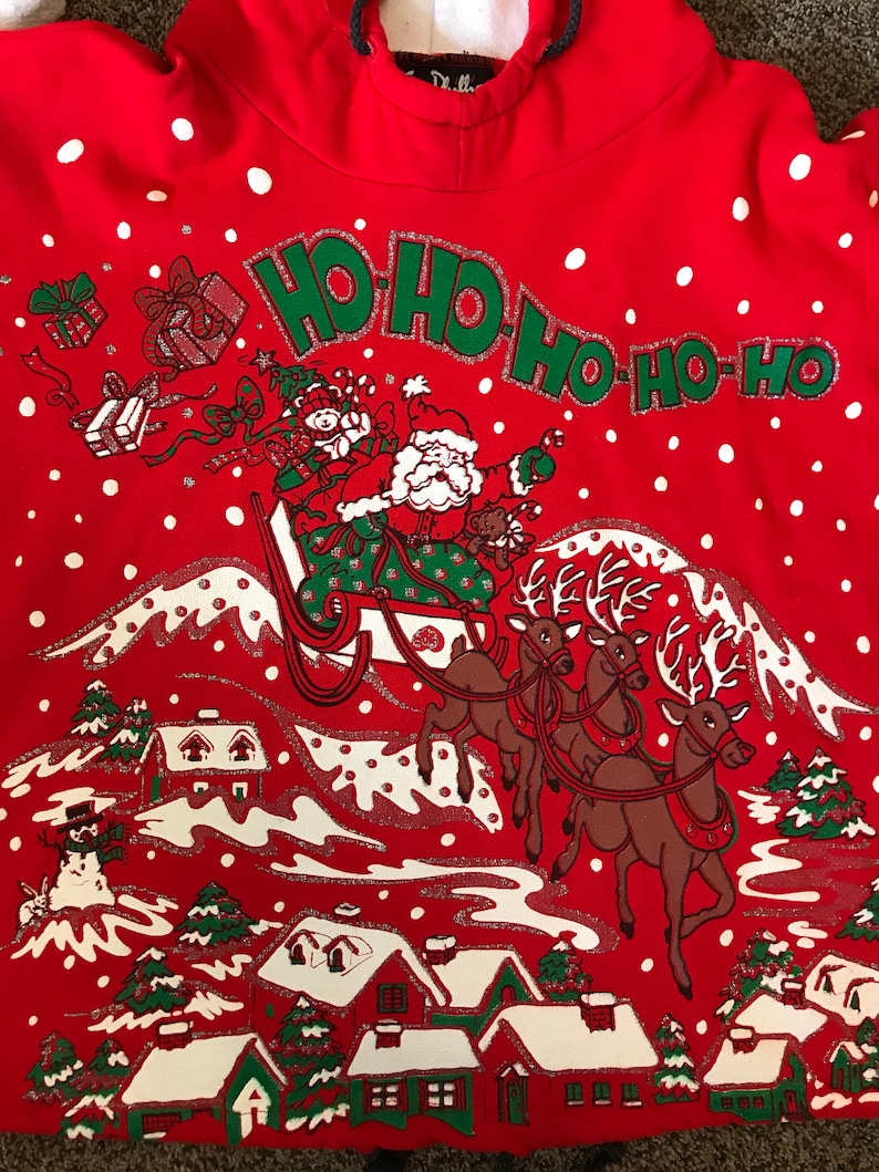 Ugly Christmas Santa Sweatshirt On Clearance