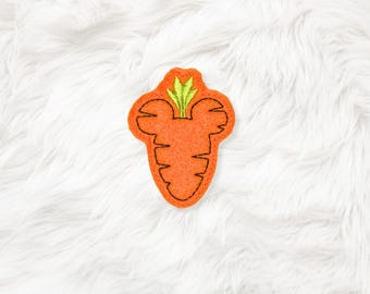 Fieltro de zanahoria y ratón ITH 4x4, en bastidor, archivo de bordado a máquina, descarga instantánea (descarga digital)