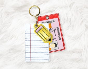 ITH 4x4 Paper Card Holder, Pencil Eyelet, In the Hoop, Machine Embroidery File, Instant Download, (Digital Download)