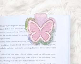 Marcapáginas magnético plegable con aplique de mariposa ITH 4x4, para bordado en bastidor, archivo de bordado a máquina, descarga instantánea (descarga digital).