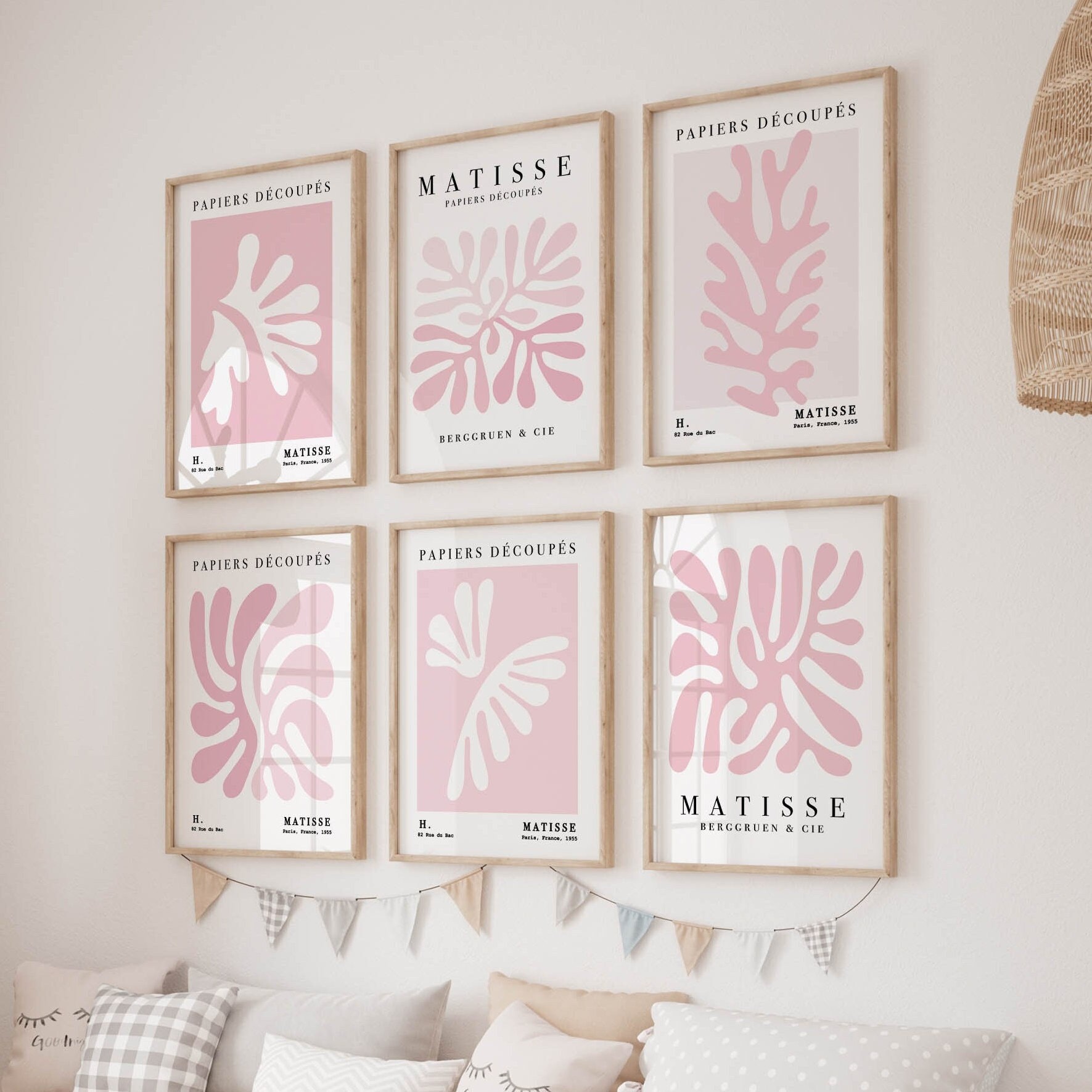 Pink Henri Matisse Gallery Wall Art Set of 6, Matisse Digital Posters ...