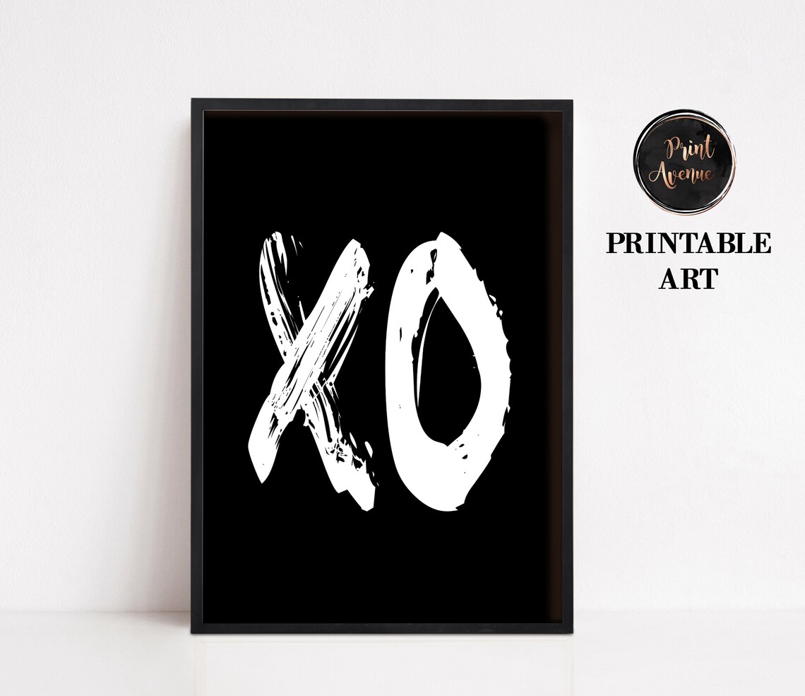 XO Print XO Poster XO Wall Art Printable Art Scandinavian Etsy