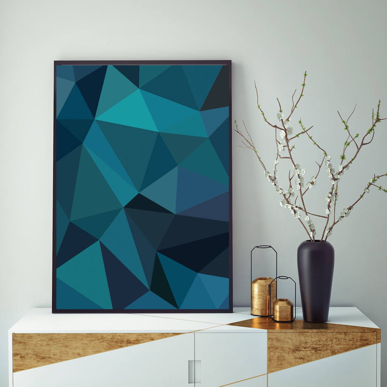 Dark Teal Wall Art Dark Teal Print Dark Teal Poster Dark Etsy