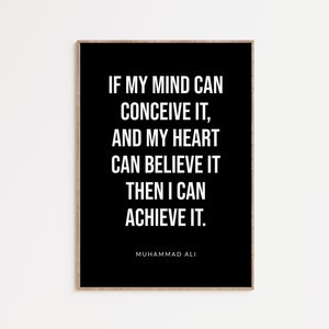 Mohammed Ali Motivational Poster Muhammad Ali Quote Print - Etsy