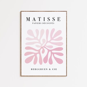Henri Matisse Wall Art Print Digital Download, Pink Printable Poster Art, Preppy Apartment Decor, Pastel Decorations Living Room Bedroom