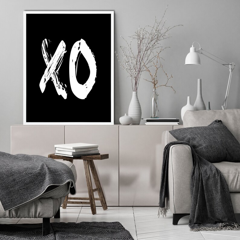 XO Print XO Poster XO Wall Art Printable Art Scandinavian Etsy