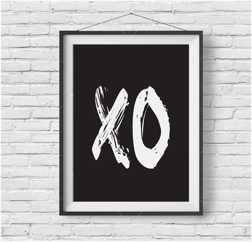 XO Print XO Poster XO Wall Art Printable Art Scandinavian | Etsy