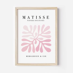 Pink Matisse Print - Digital Download, Printable Girly Dorm Room Wall Art, Famous Preppy Posters College Wall Decor, Minimalist Artwork