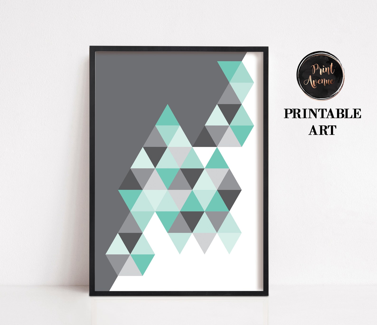 Mint Printable Art Mint Print Mint Poster Geometric Print Etsy
