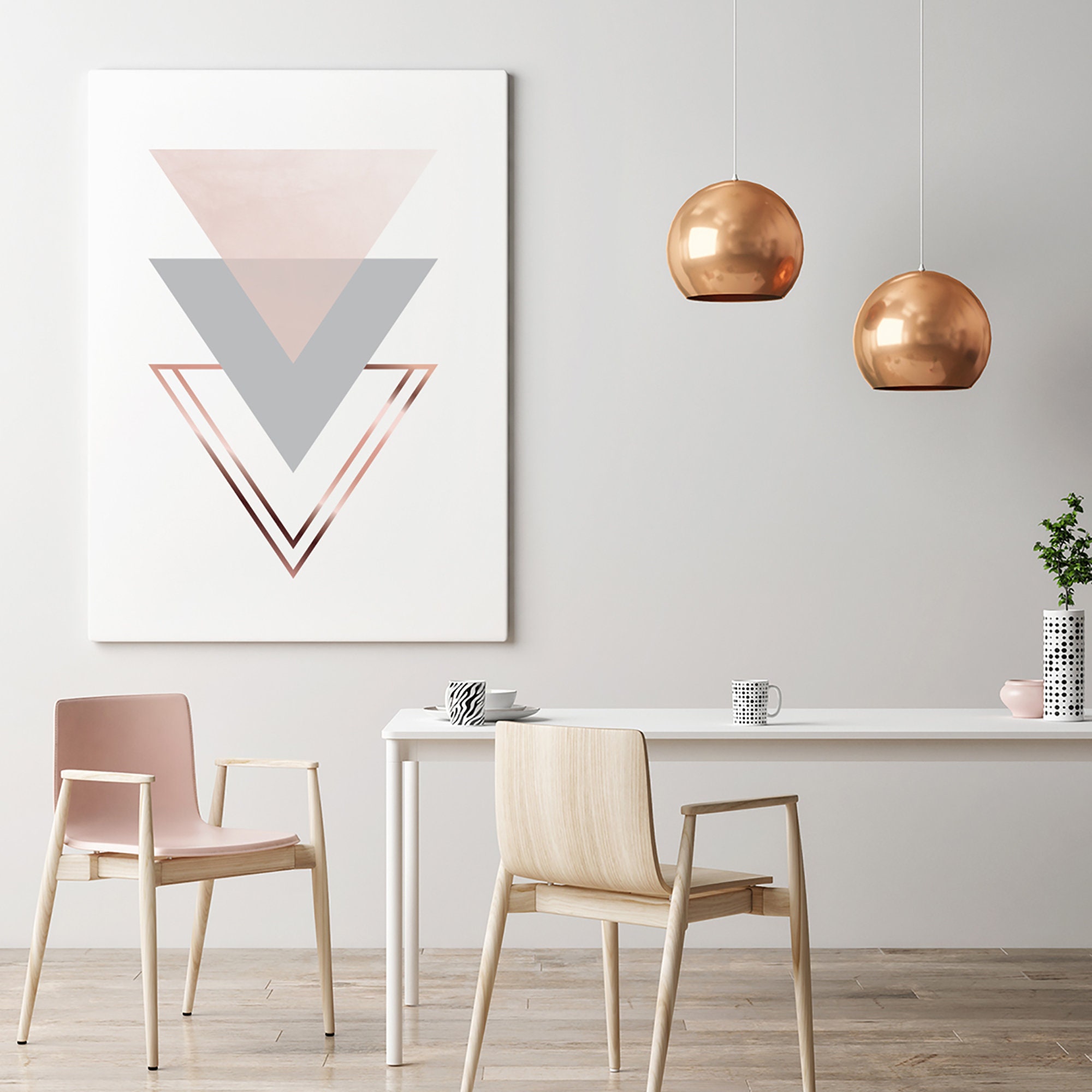 Scandinavian Poster Nursery Printable Art Geometric Print | Etsy