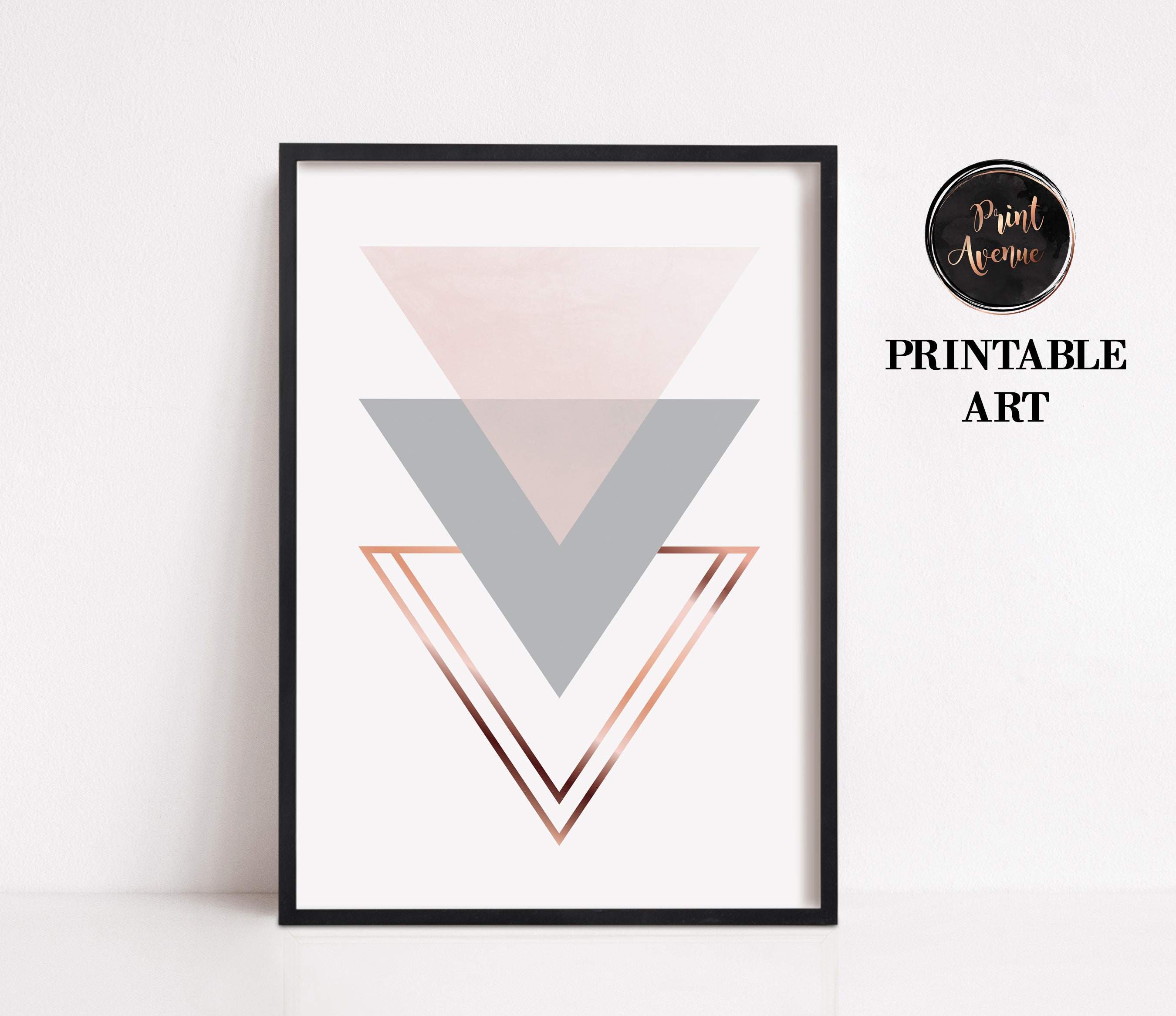 Scandinavian Poster Nursery Printable Art Geometric Print | Etsy