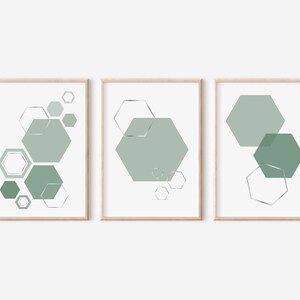Sage Green Printable Wall Art, Sage Green Nursery Decor, Set of 3 ...