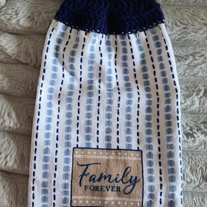 Kitchen Towels with Crochet Topper/Ready to ship