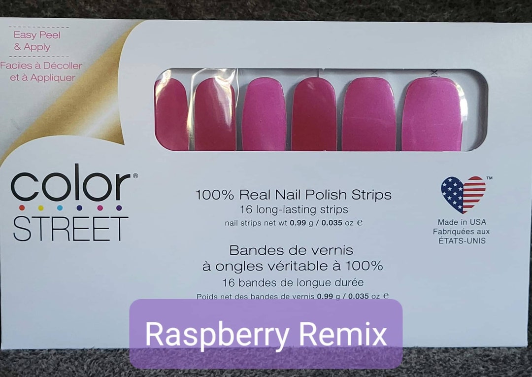 Color Street Nail Strips Raspberry Remix Etsy