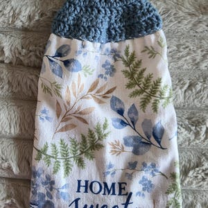 Kitchen Towels with Crochet Topper/Ready to ship