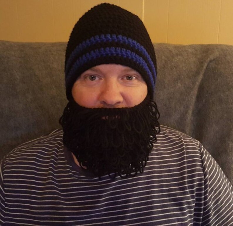 Crochet Loopy Bearded Beanie Hat any size